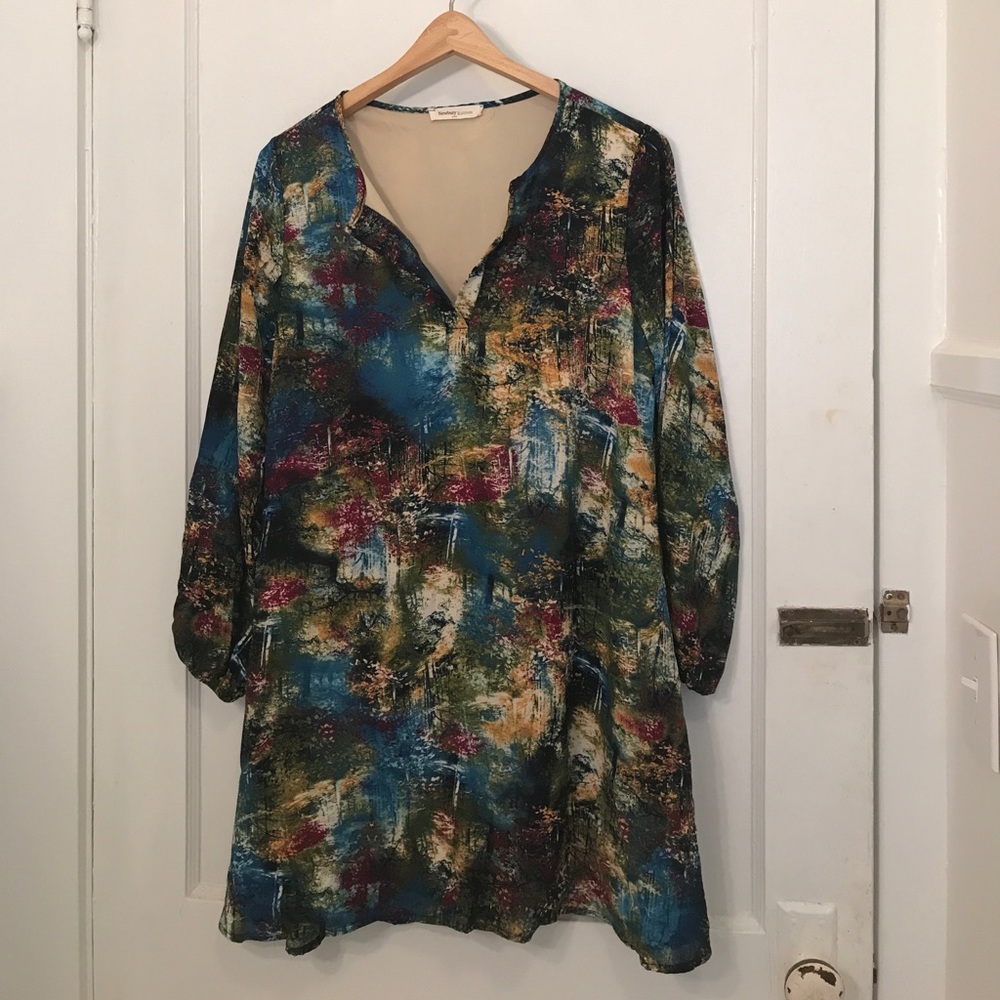 Colorful, comfortable mini shift dress