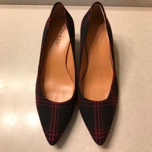 J. Crew Plaid Pumps.