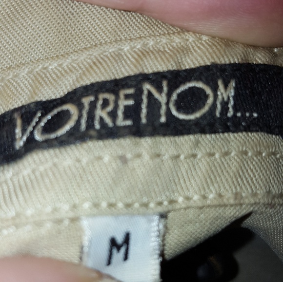 Tan blouse with button cover front - Picture 3 of 4