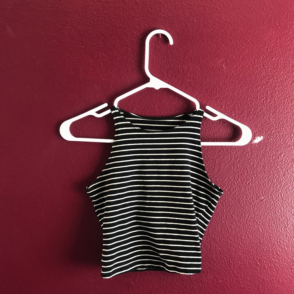 SOLD American apparel cropped striped top