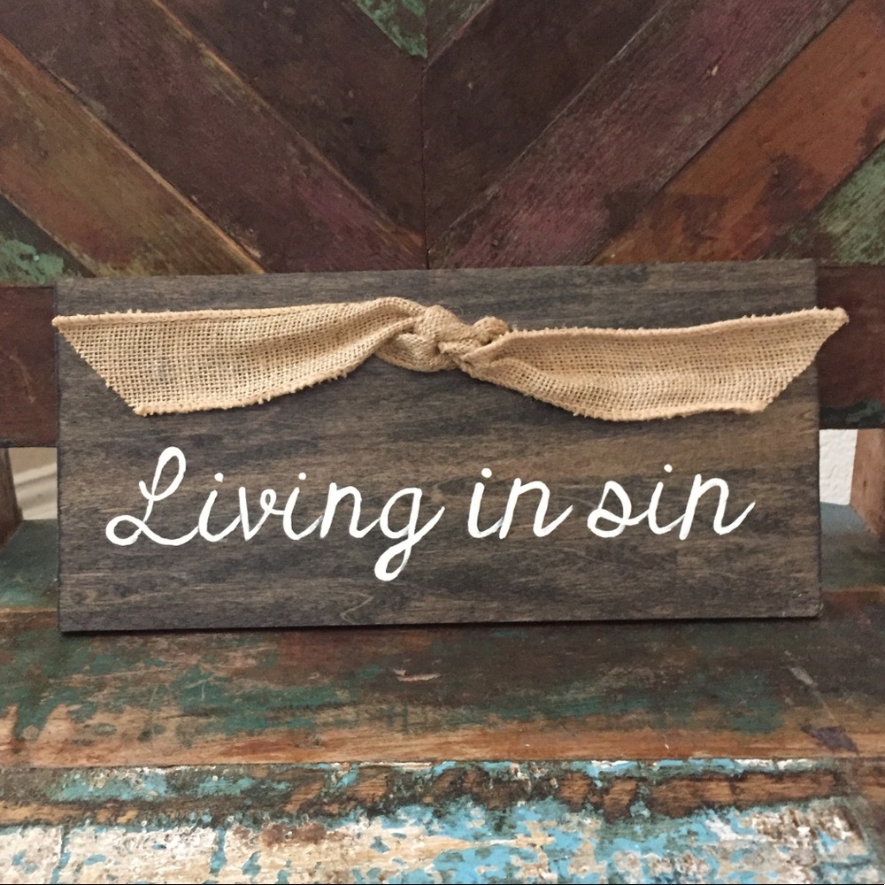 Funny hand painted wooden wall art/plaque