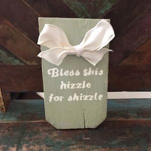 Funny Rustic wood hand painted wall art/gift