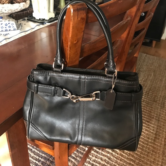 Coach Handbags - Authentic black vintage coach bag in black