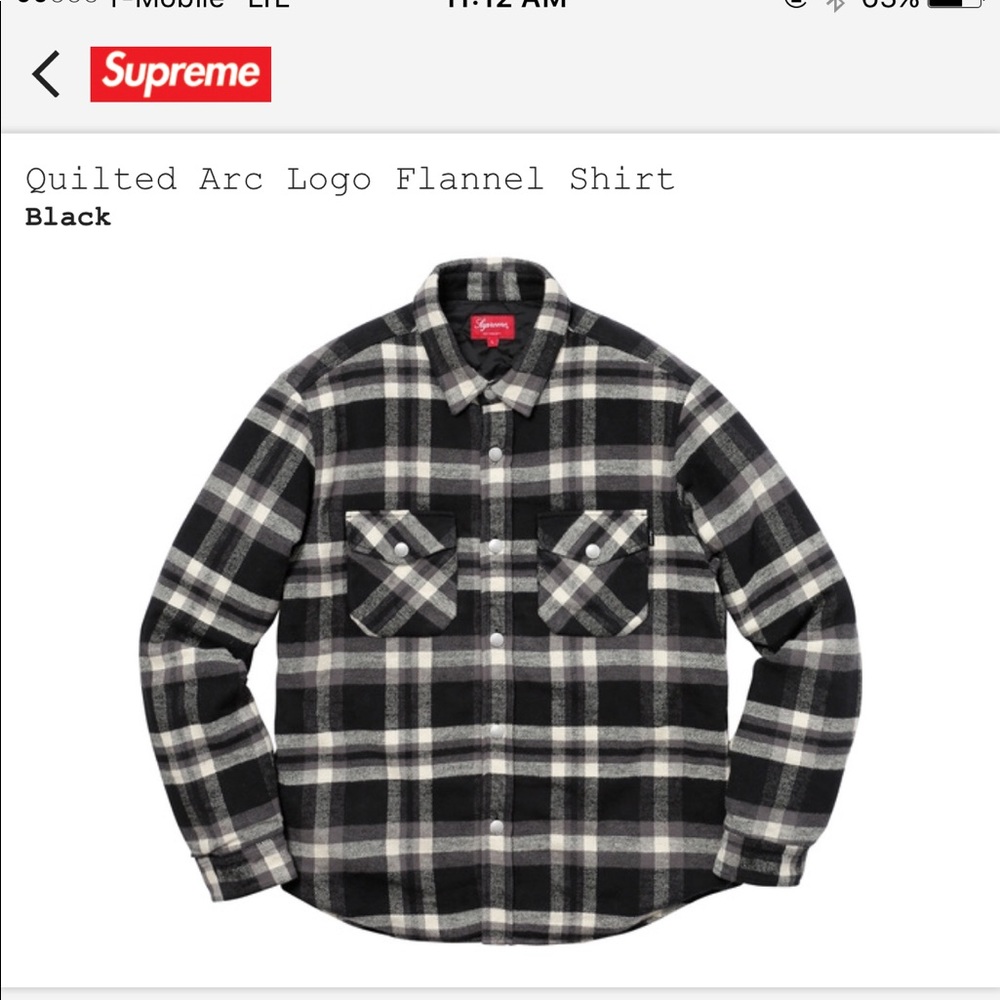 Supreme quilted arc flannel
