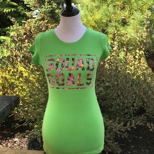EJEL Capped Sleeve lLight Green Tee Shirt