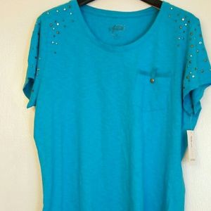 🏵 New Women's Top Tee Shirt Cotton Short Sleeve