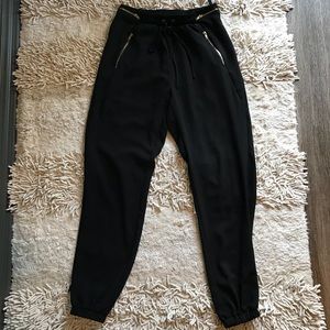Jogger Style Pants With Golden Zippers