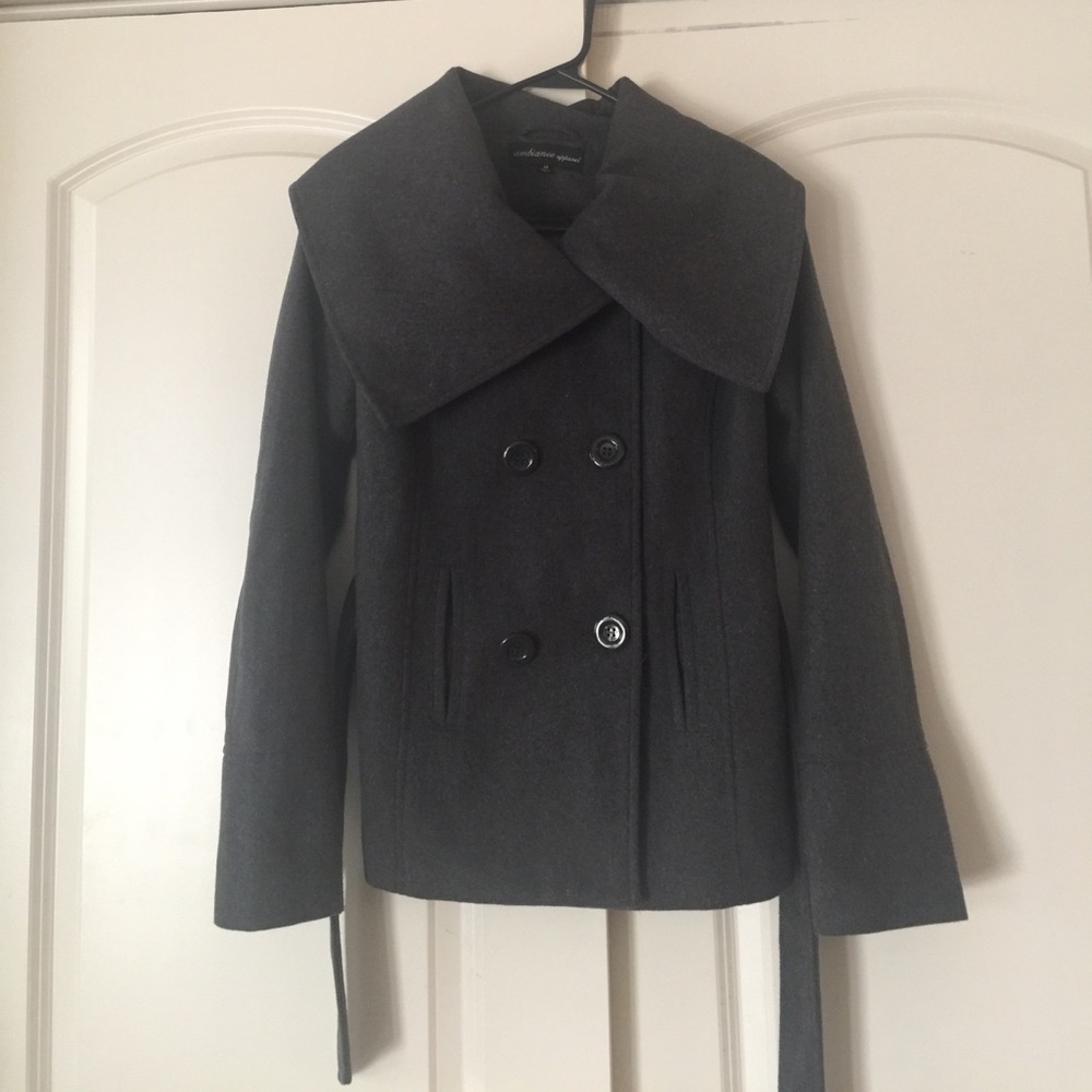 Women's Gray wool ambiance fall coat size medium