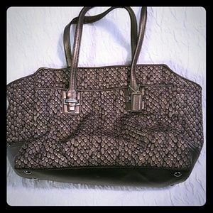 Coach Snake Skin Print Satchel