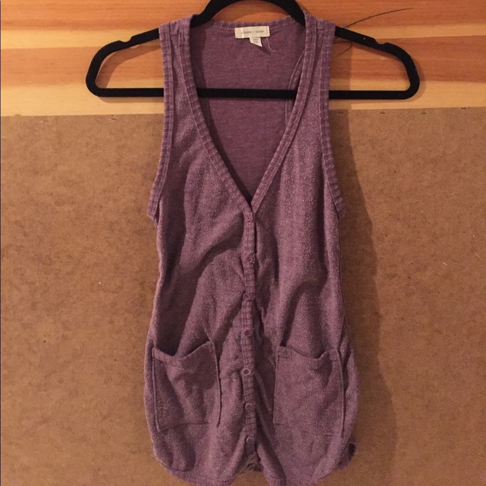 Silence + Noise - Purple Button Up Vest