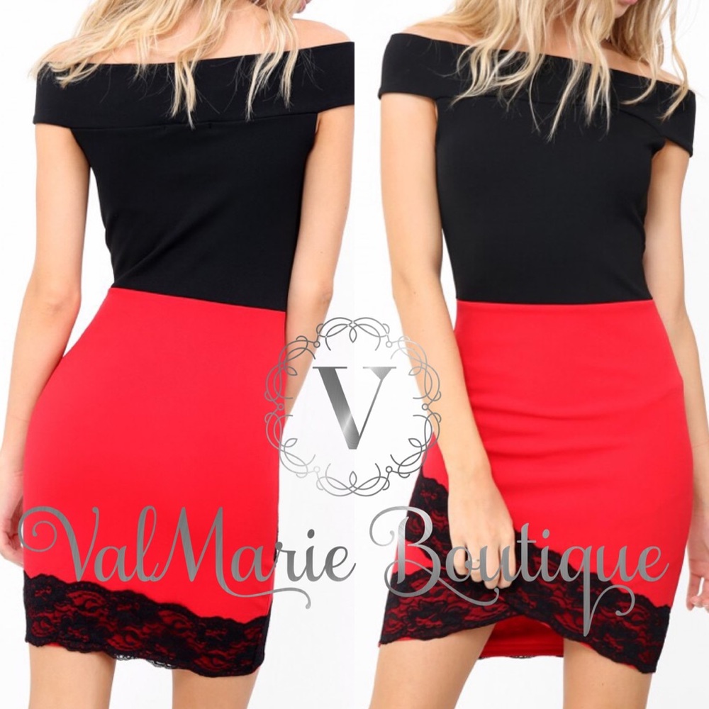💥$24 BLOWOUT SALE💥Body-con Lace Accent Dress - Picture 3 of 5