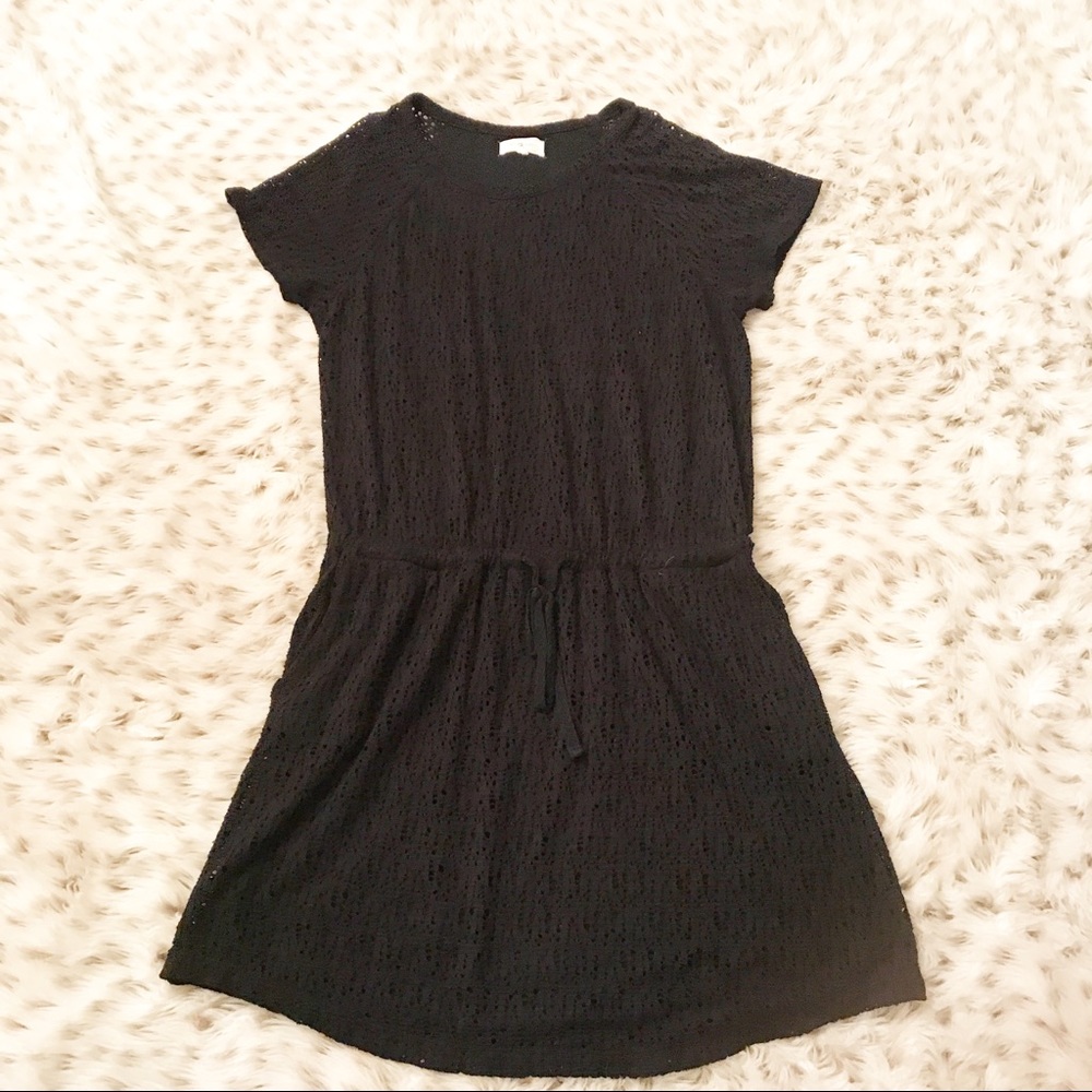 Lou and Grey black drawstring waist dress