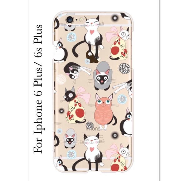 Cute Cat Iphone 6Plus/ 6s Plus Phone Case Silicon - Picture 1 of 2