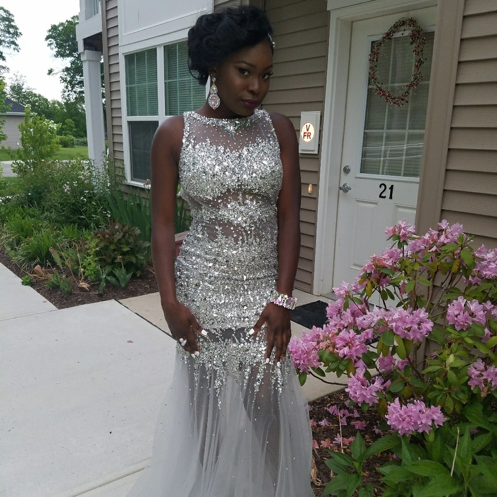 Stunning bling prom dress size 6
