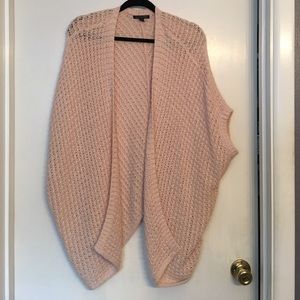 Blush colored oversized knit sweater