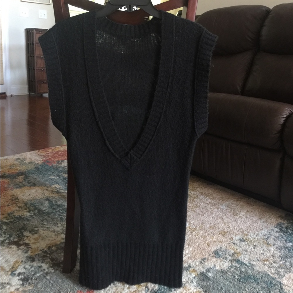 Black V-Neck Sweater