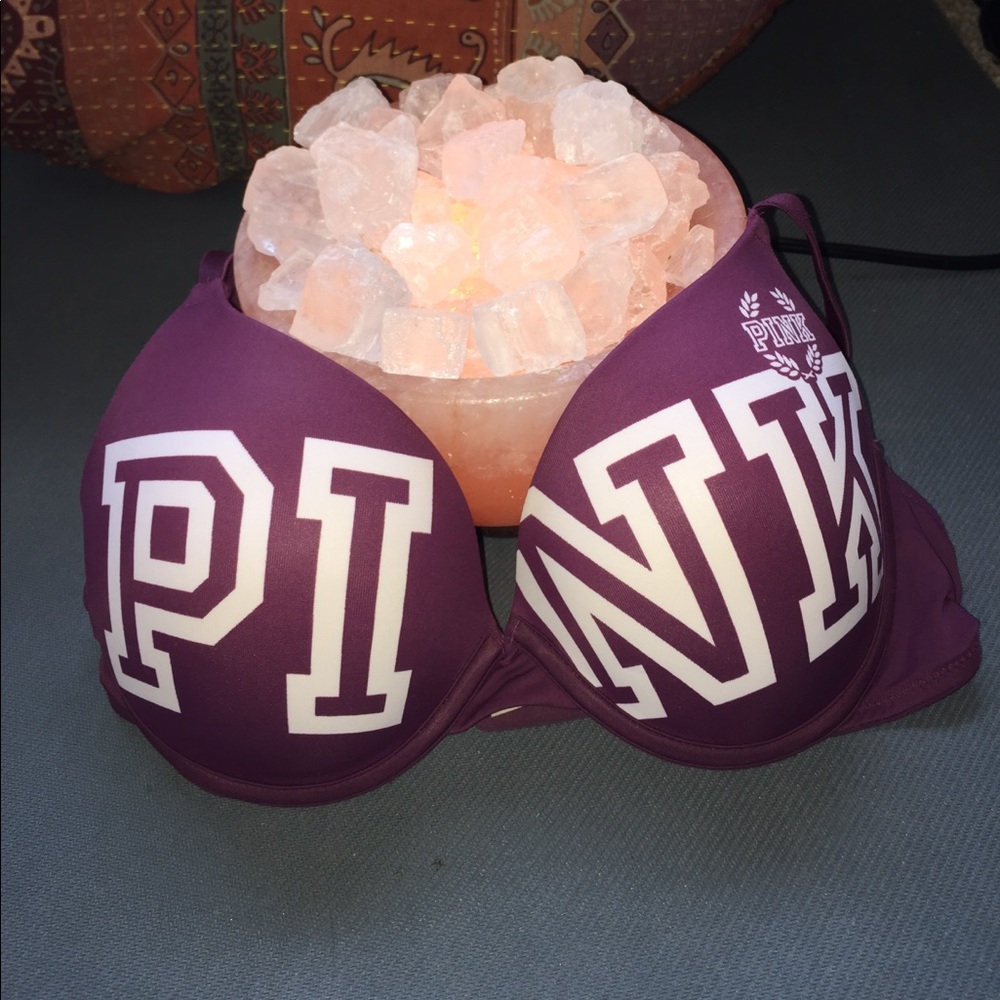 PINK Maroon Push Up Bra