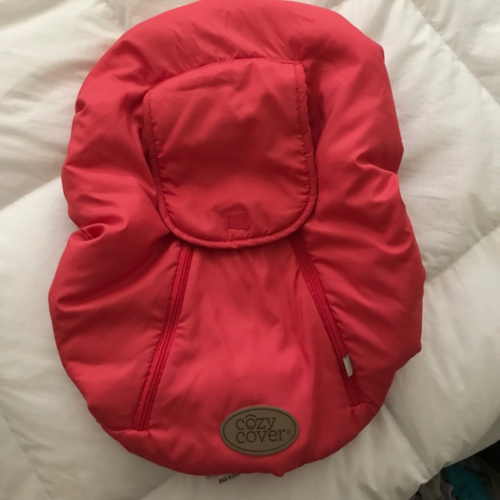 Cozy cover fleece car seat baby cover in pink
