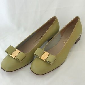 Ferragamo Heels in Pale Celadon