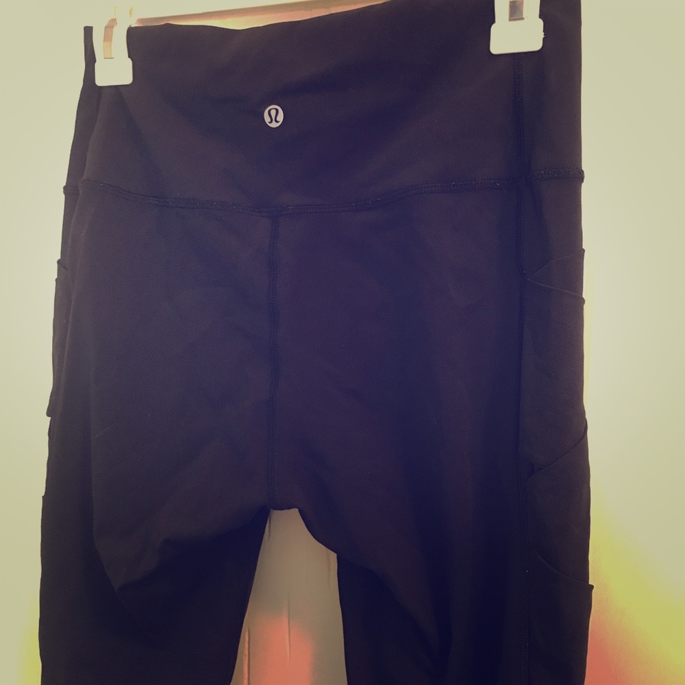 Lululemon leggings with mesh detail