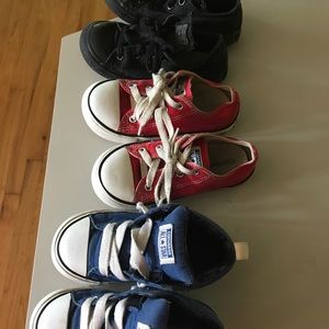 3 pair converse all-star size 9 toddler