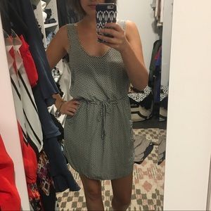 Cute Black and White Print Tank Dress