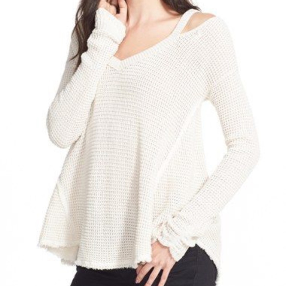 Free people cold shoulder thermal top