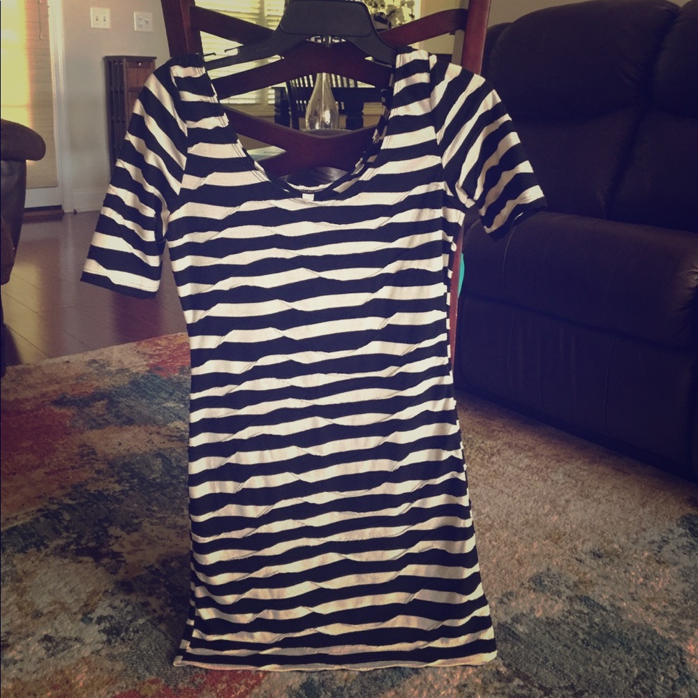 Black and White Striped Top
