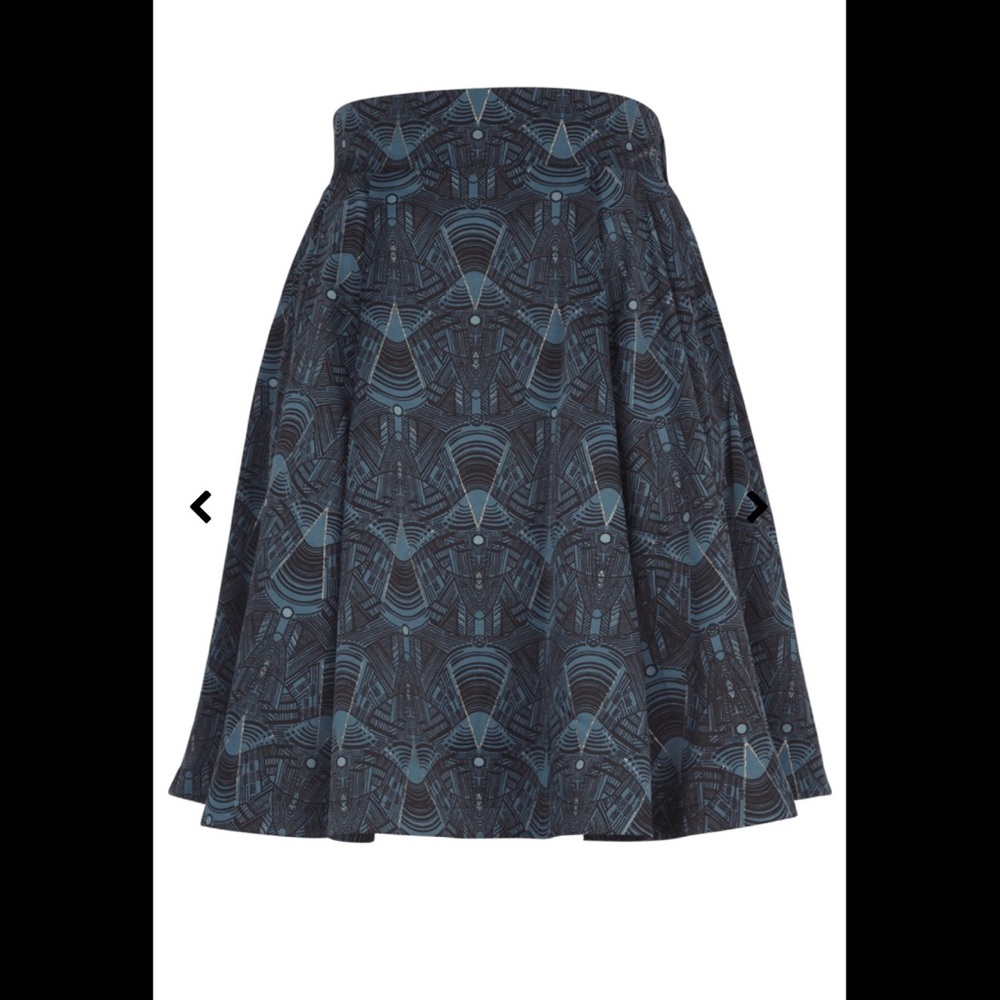 Lane Bryant pleated geo metallic skirt! Size 2x