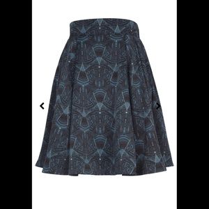 Lane Bryant pleated geo metallic skirt! Size 2x