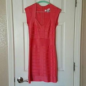 French Connection Bandage Dress - Coral 6 French Connection Bandage Dress - Coral 6