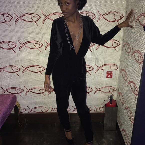 American Apparel Velvet Jumpsuit - Picture 2 of 4