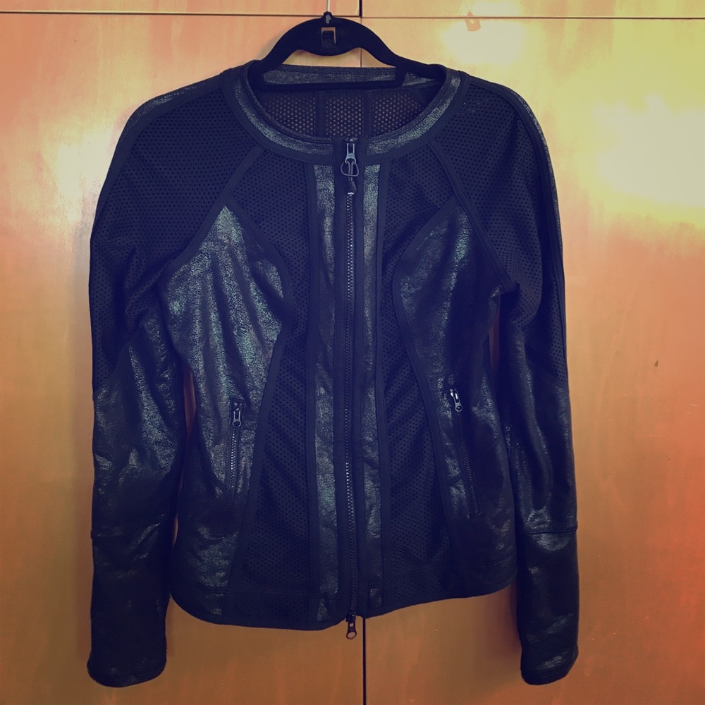 Edgy black athletic jacket