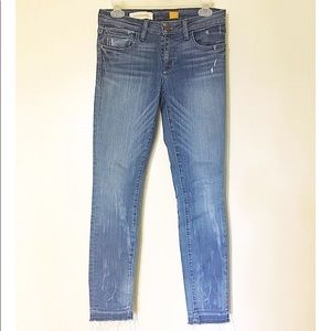 Pilcro & the Letterpress raw hem skinny jeans