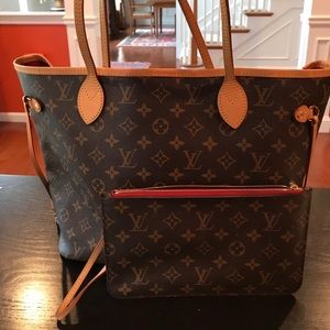 Louis Vuitton Monogram MM NeverFull with pouch