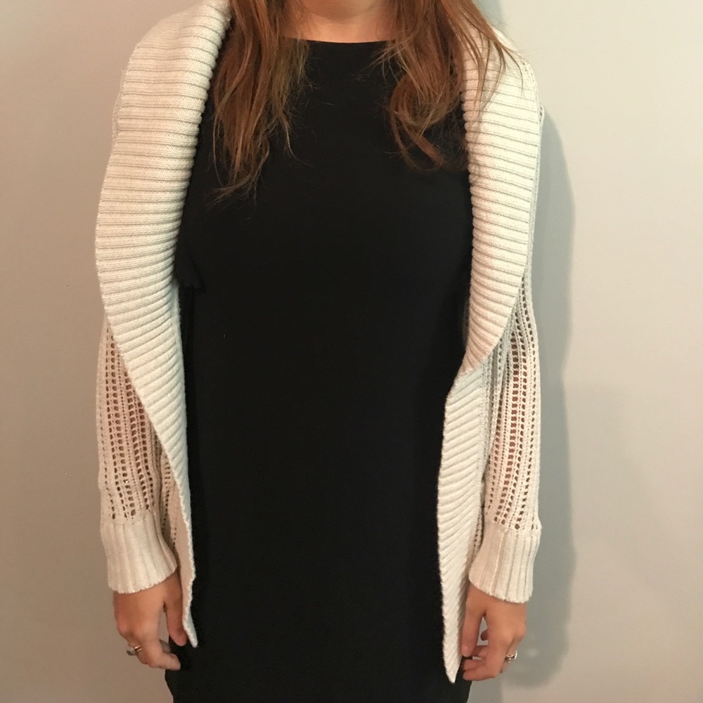 Cream colored cardigan from Aritzia