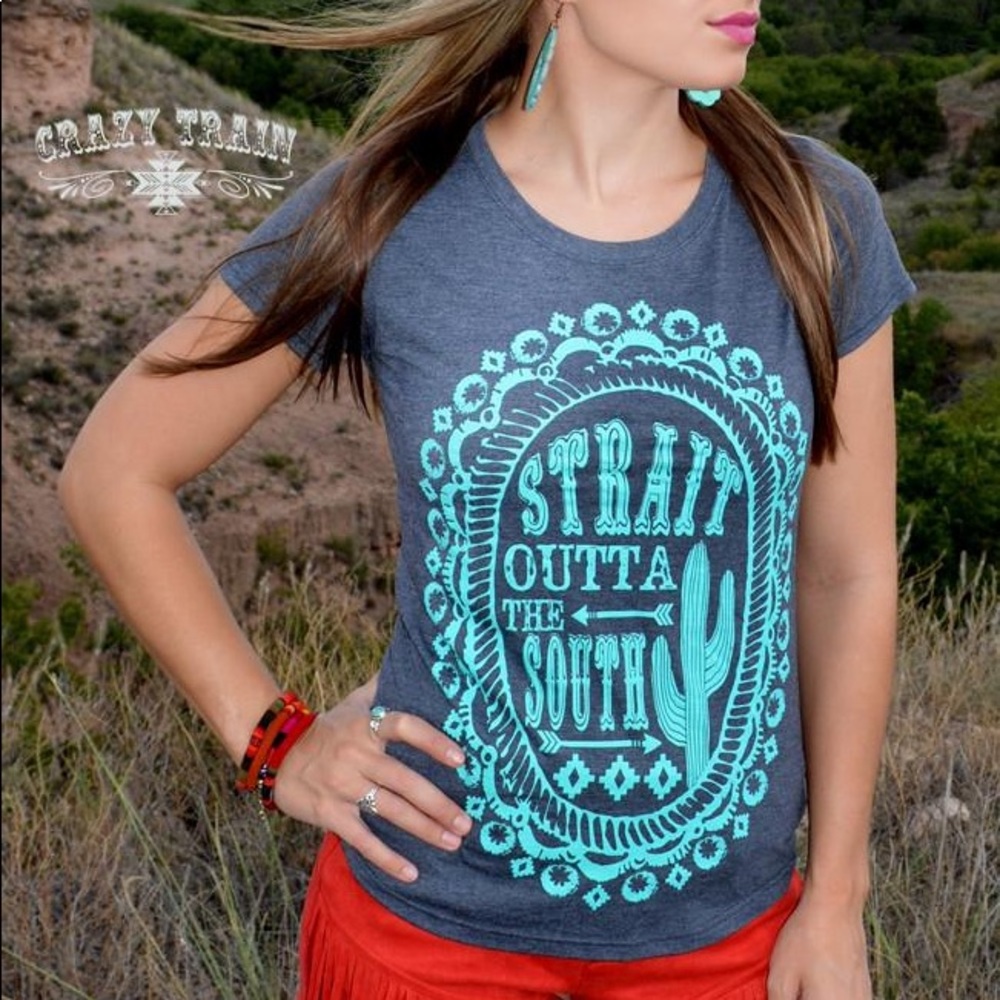 Boutique {Straight Outta The South} T-Shirt TEAL🐳