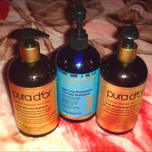 Pura D'or Gold and Blue Shampoo Conditioner Lot