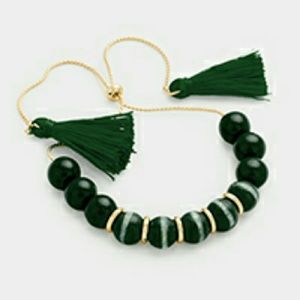 Beaded Double Tassel Bracelet