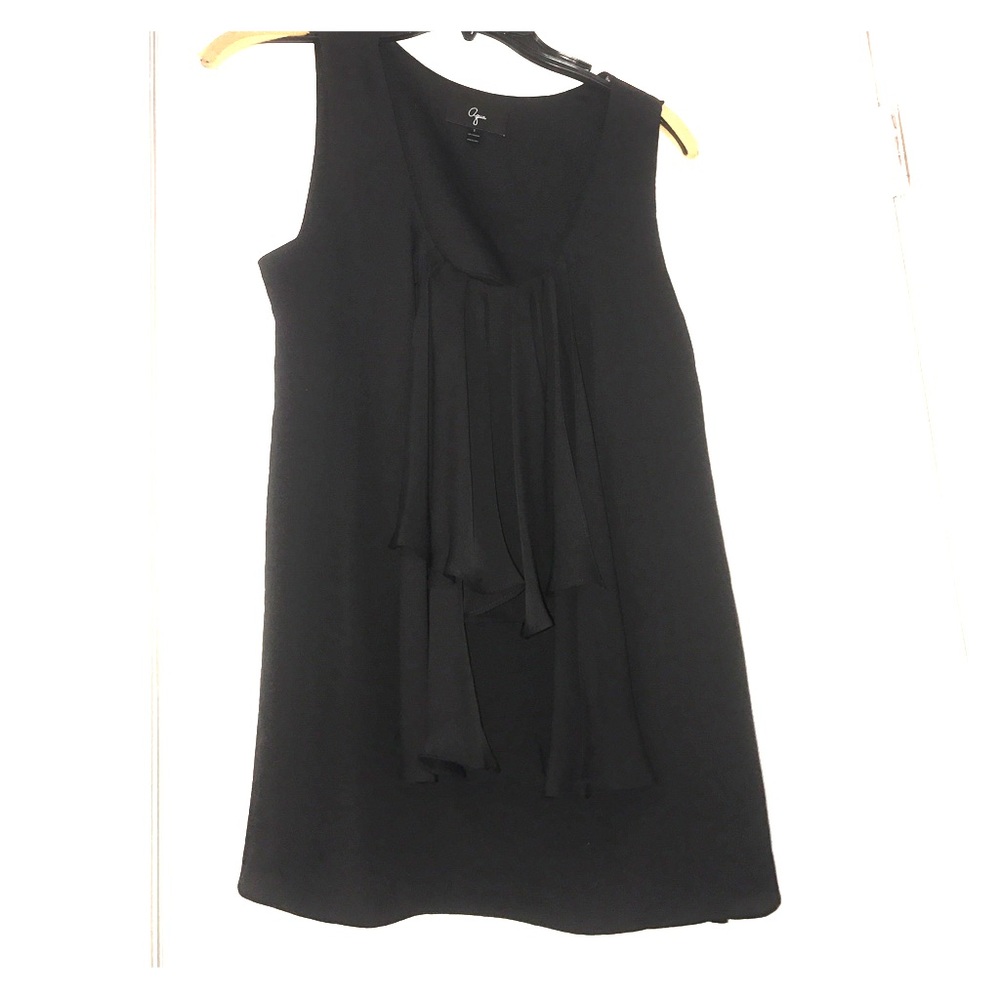 Aqua for Bloomingdales Black Ruffle Tank