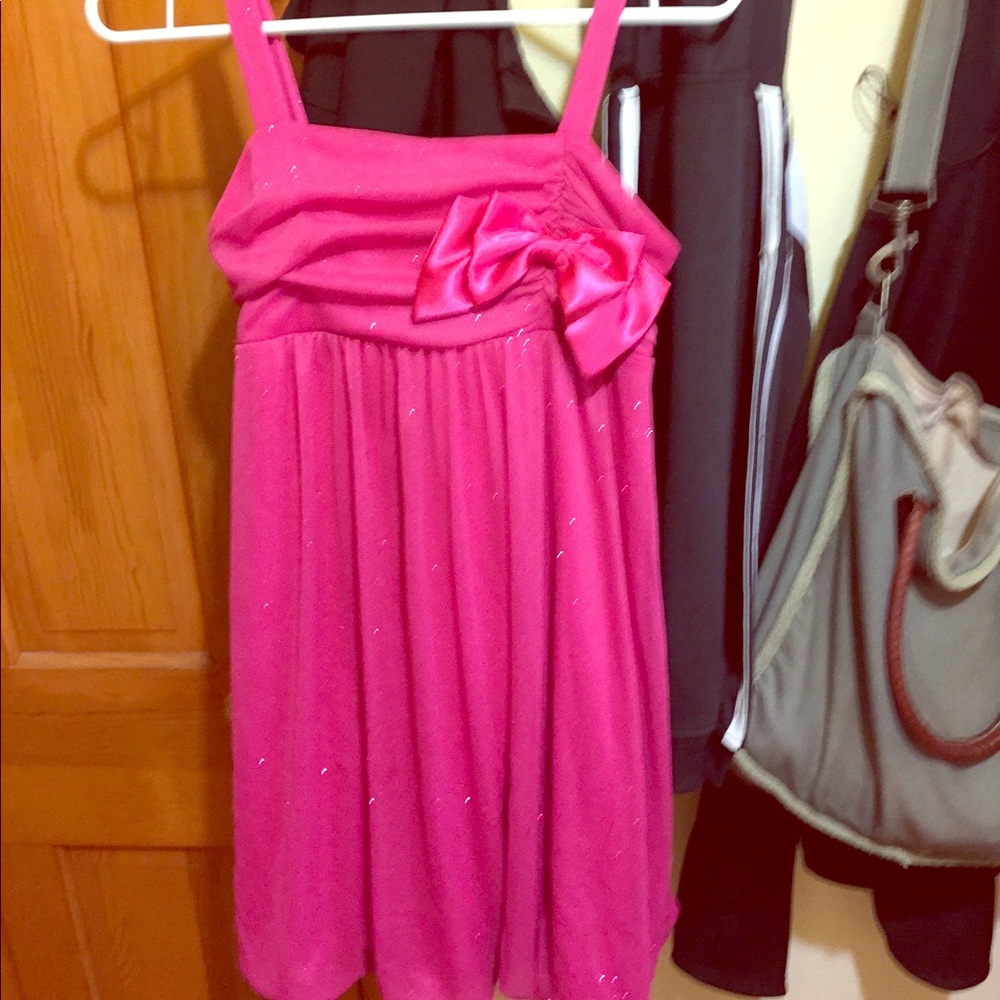 Jessie Girl Brand- Sparkly fuchsia chiffon dress