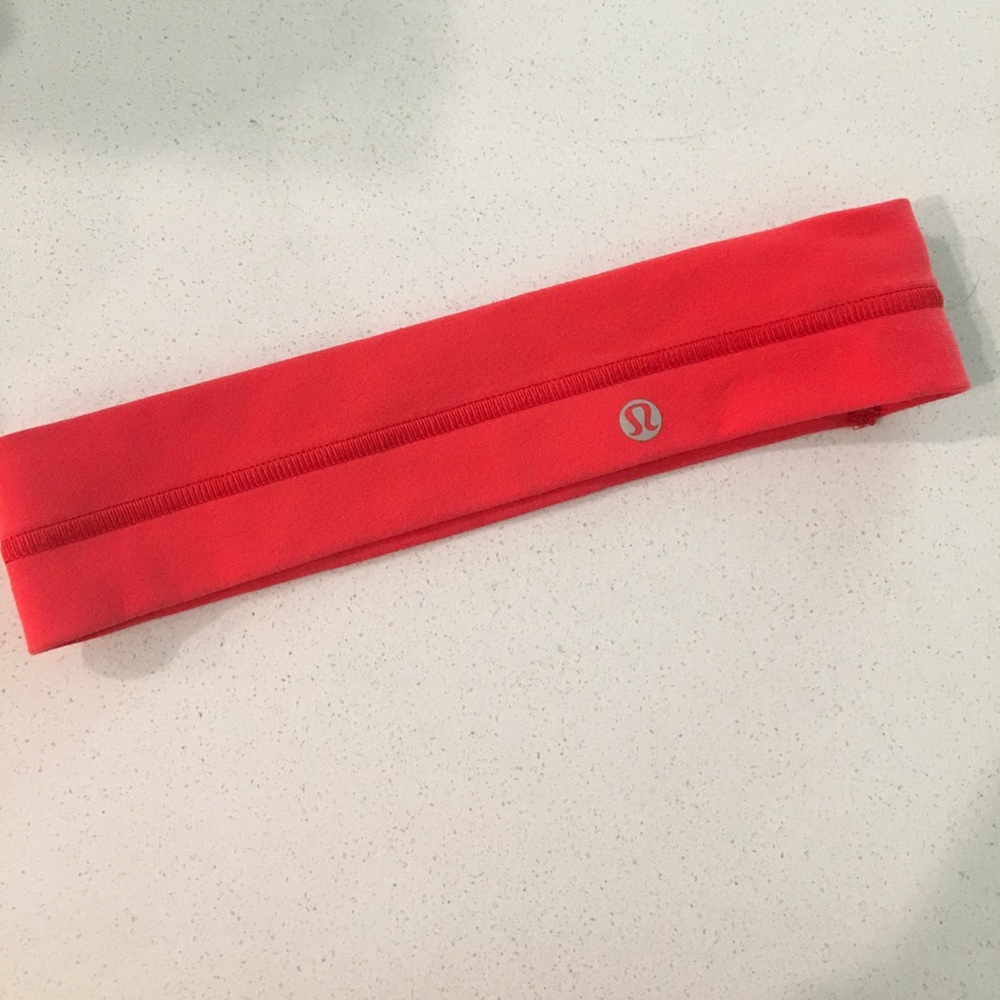 red lulu lemon headband never worn