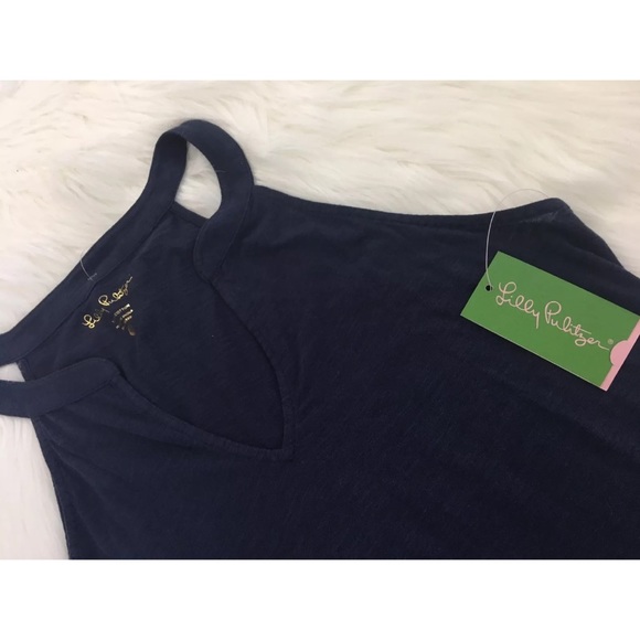 Lilly Pulitzer Arya tank navy blue XL NWT - Picture 3 of 8