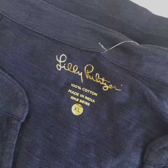 Lilly Pulitzer Arya tank navy blue XL NWT - Picture 6 of 8