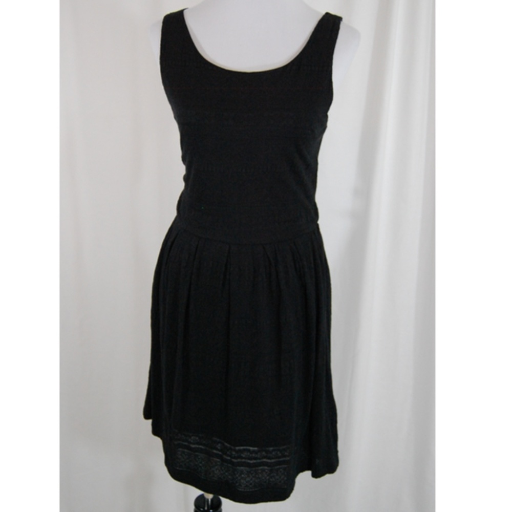 *FREE WITH PURCHASE* Black Patterned Overlay Dress