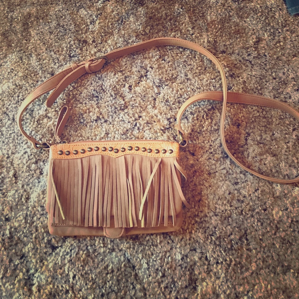 Authentic Leather Fringe Purse