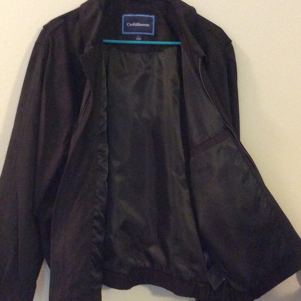 Faux Suede leather Black Bomber Jacket Coat - Picture 3 of 8