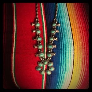 Turquoise, Squash Blossom Necklace