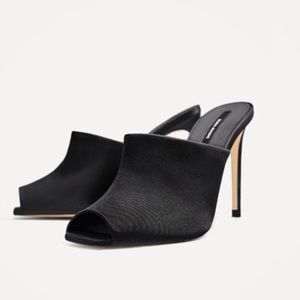 Zara Satin High Heel Mule (NWT) Zara Satin High Heel Mule (NWT)