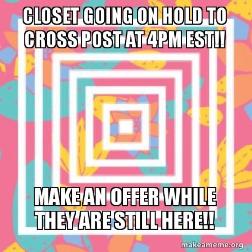 Closet going on hold to cross post at 4pm est!!